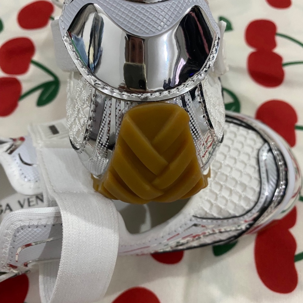 Bottega Veneta White Women Mary Jane Sandals with Silver Accents - Picture 9 of 9